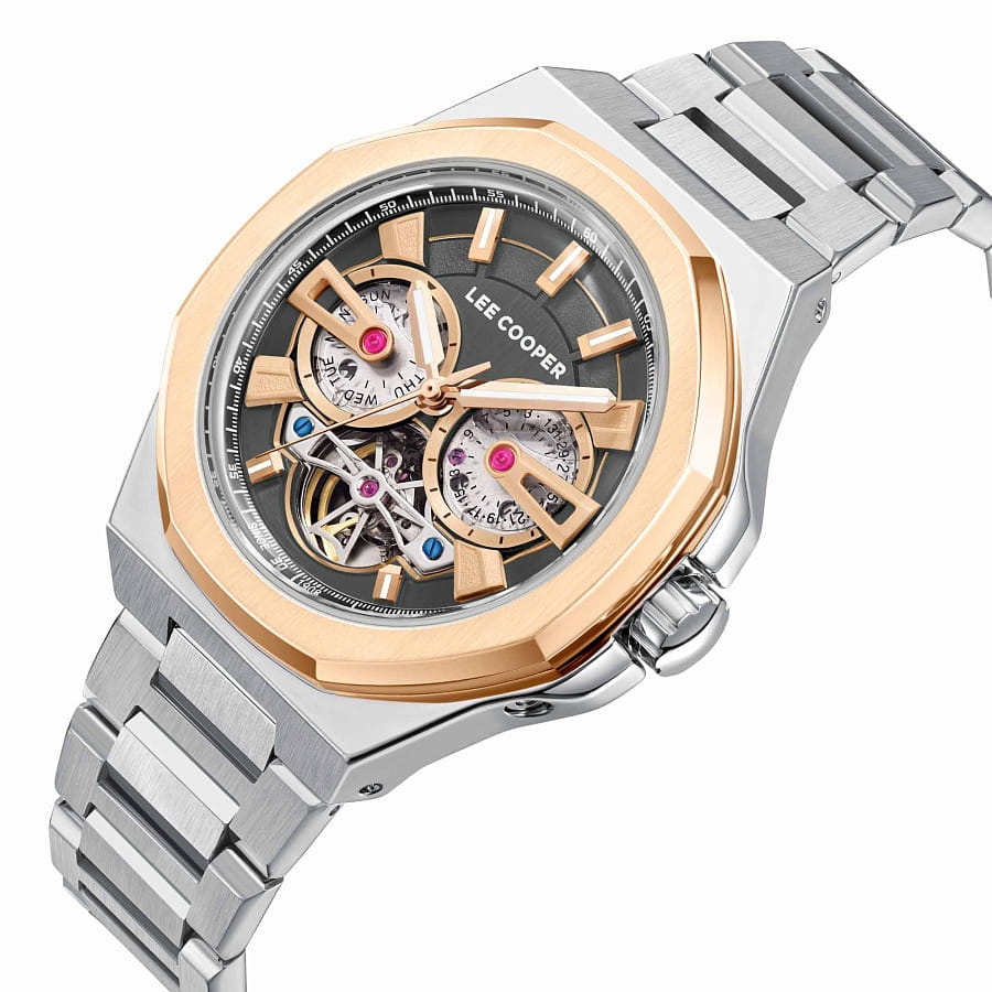 Часы Lee Cooper LC08124.560 — механические, металл сталь