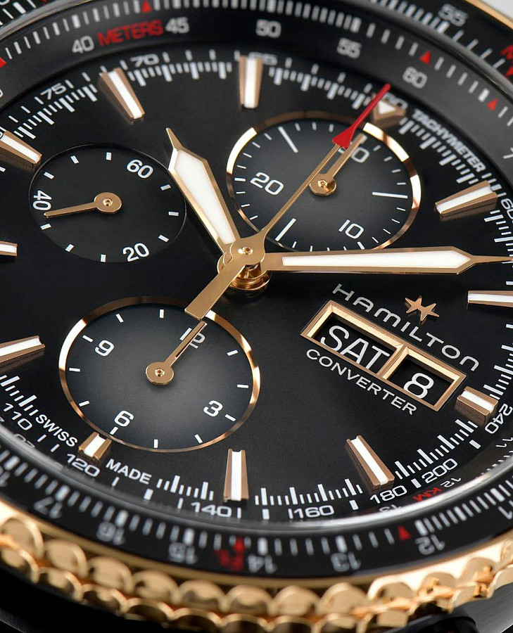 Часы Hamilton Khaki Aviation Converter Auto Chrono H76736730 — механические, сталь