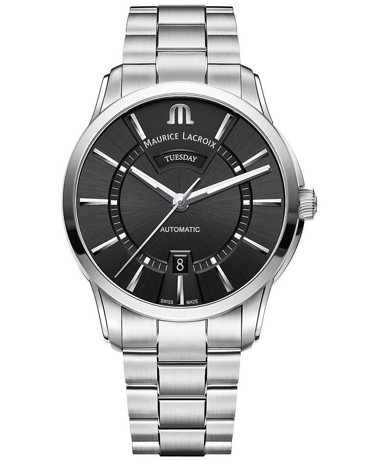 Часы Maurice Lacroix Pontos Day Date PT6358-SS002-330-1 — мужские, черный