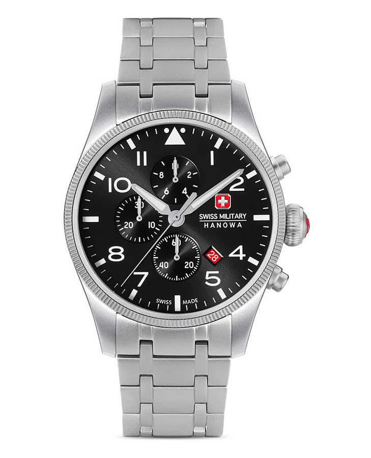 Часы Swiss Military Hanowa Thunderbolt Chrono SMWGI0000405 — мужские, черный
