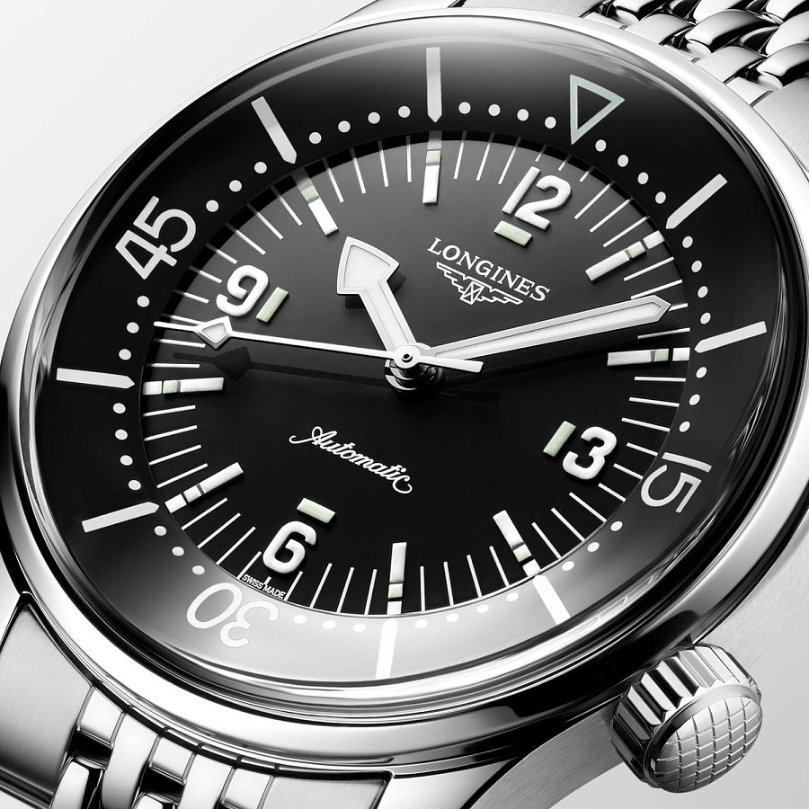 Часы Longines Legend Diver L3.764.4.50.7 — механические, металл сталь