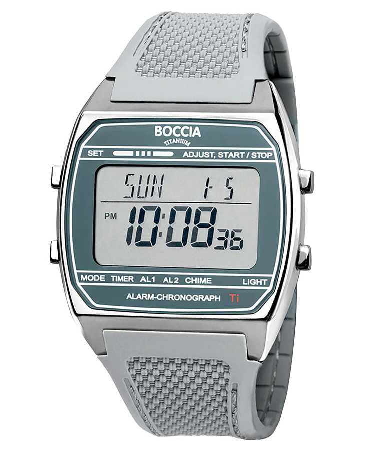 Часы Boccia Digital 3738-01 — мужские, серый