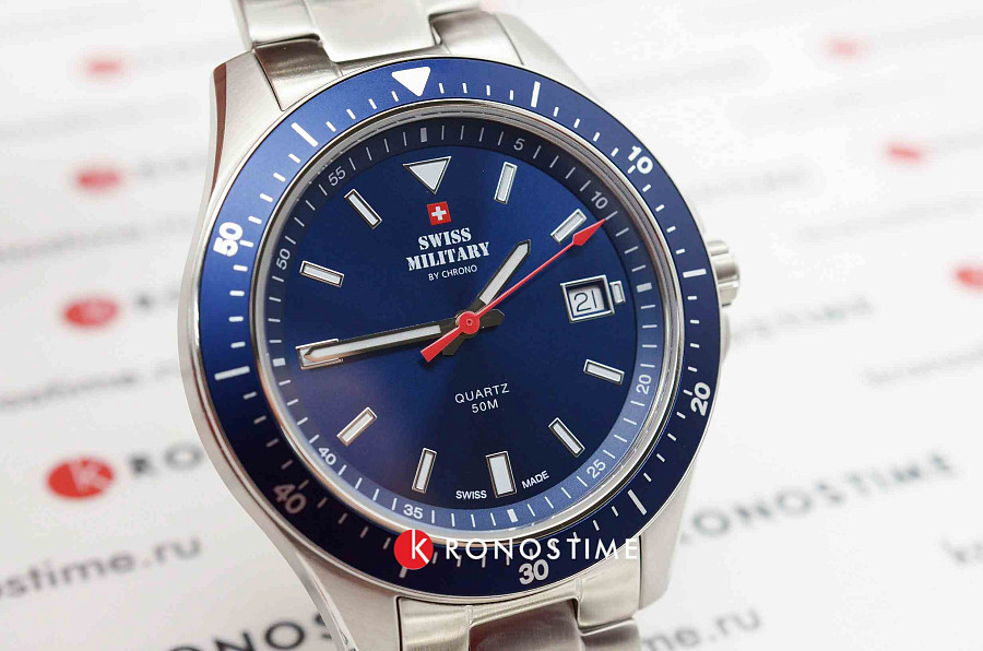Часы Swiss Military by Chrono SM34082.02 — сталь металл, Швейцария