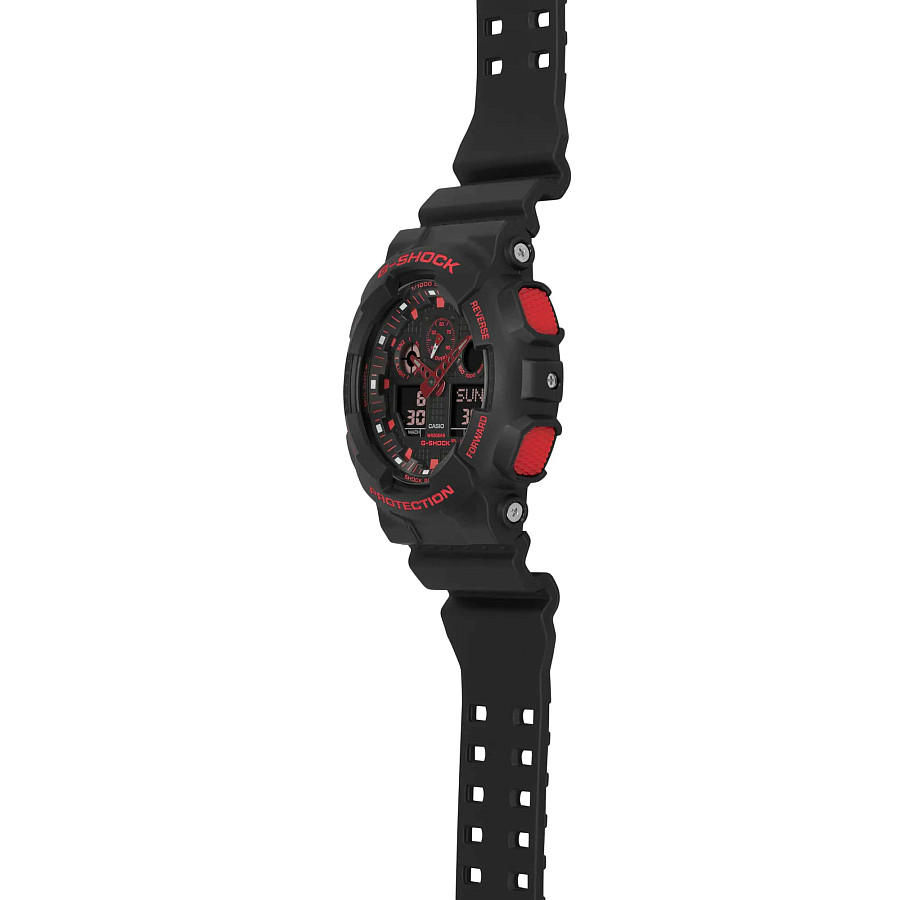 Часы Casio G-Shock GA-100BNR-1A — мужские, пластик