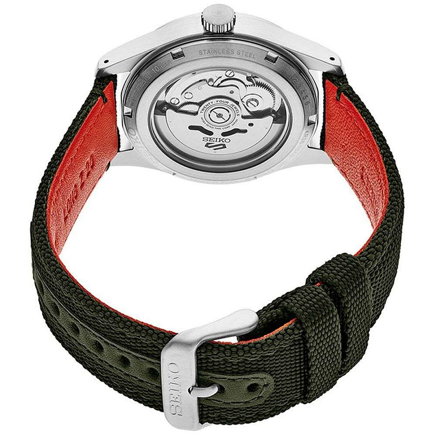Часы Seiko 5 Sports SRPH29K1 — мужские, кожа + нейлон