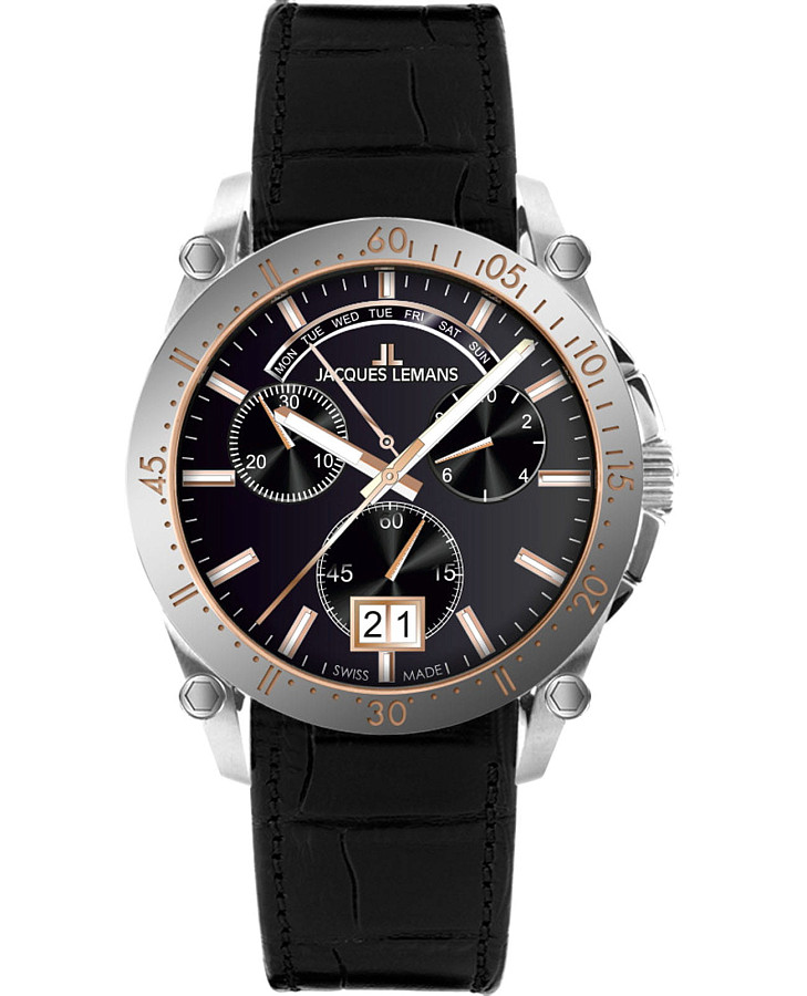 Часы Jacques Lemans Derby 1-2198H — мужские, черный