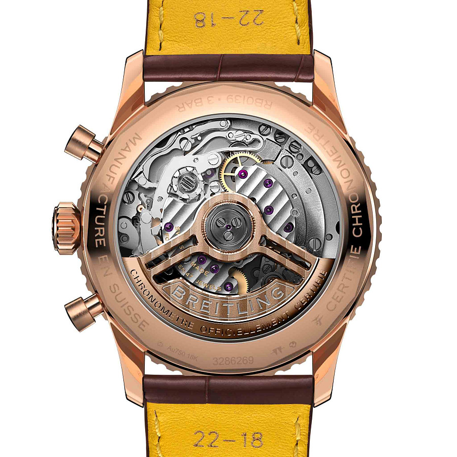 Часы Breitling Navitimer B01 Chronograph 41 RB0139211G1P1 — механические, золото