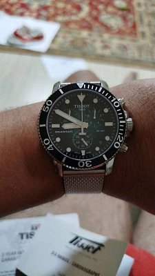 Фото покупателя: Швейцарские керамические наручные часы Tissot Seastar 1000 Quartz Chronograph T120.417.11.091.01