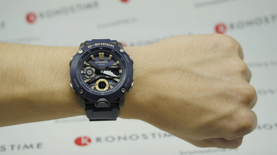 Часы Casio G-Shock GA-2000-2A — карбон, мужские, Япония