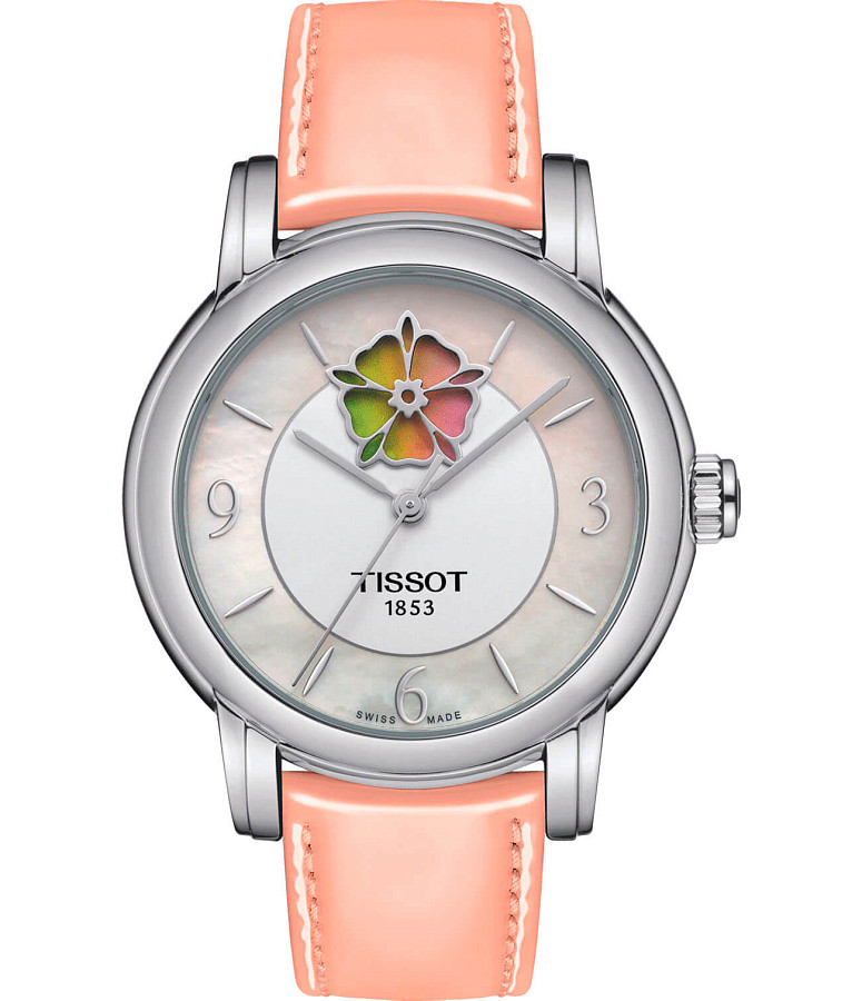 Часы Tissot Lady Heart Flower Powermatic 80 T050.207.16.117.00 — женские, перламутровый