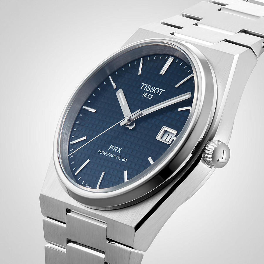 Часы Tissot PRX Ocean Blue Powermatic 80 T137.407.11.041.00 — механические, Швейцария, мужские