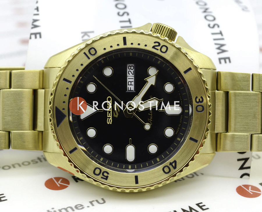 Часы Seiko 5 Sports SRPK18 — черный, сталь металл