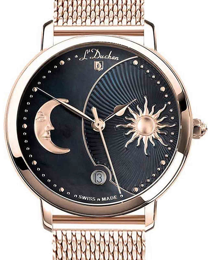 Часы L'Duchen Day & Night D 781.41.31 M — кварцевые, металл сталь