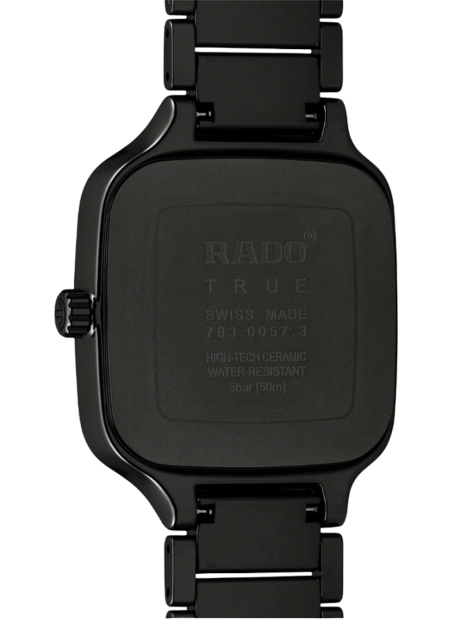 Часы Rado True Square Automatic R27078162 — мужские, высокотехнологичная керамика + титан