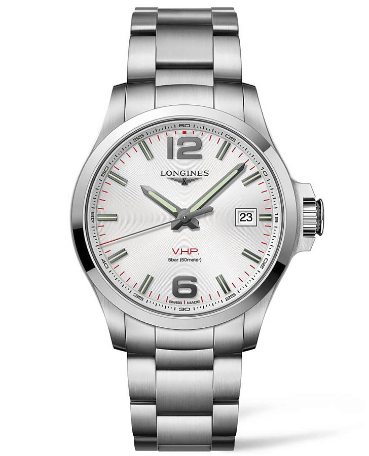 Часы Longines Conquest V.H.P. L3.726.4.76.6 — мужские, перламутровый