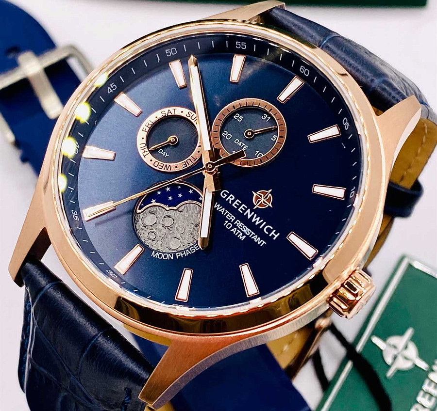 Часы Greenwich Moon Walker GW 058.46.36 — металл сталь, Англия