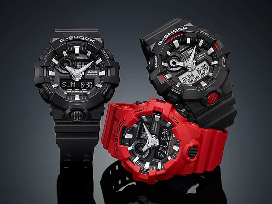 Часы Casio G-Shock GA-700-1BDR (GA-700-1B) — мужские, электронные