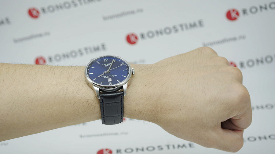 Часы Tissot Chemin des Tourelles Powermatic 80 T099.407.16.047.00 — мужские, синий
