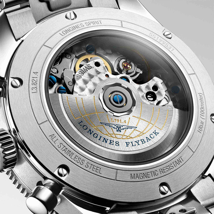 Часы Longines Spirit Flyback L3.821.4.93.6 — мужские, нержавеющая сталь