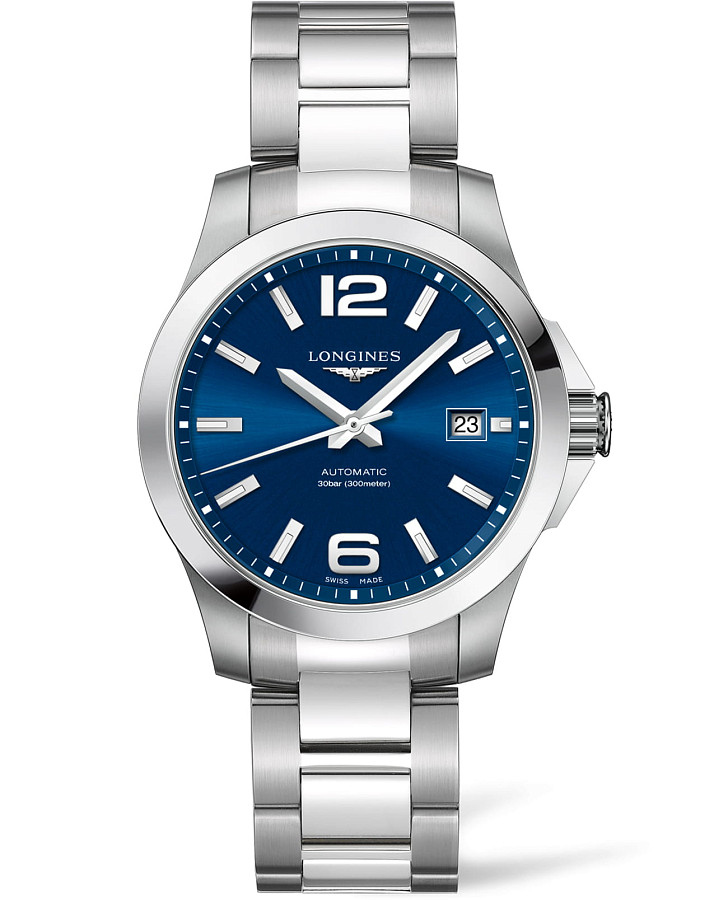 Часы Longines Conquest L3.776.4.99.6 — мужские, синий
