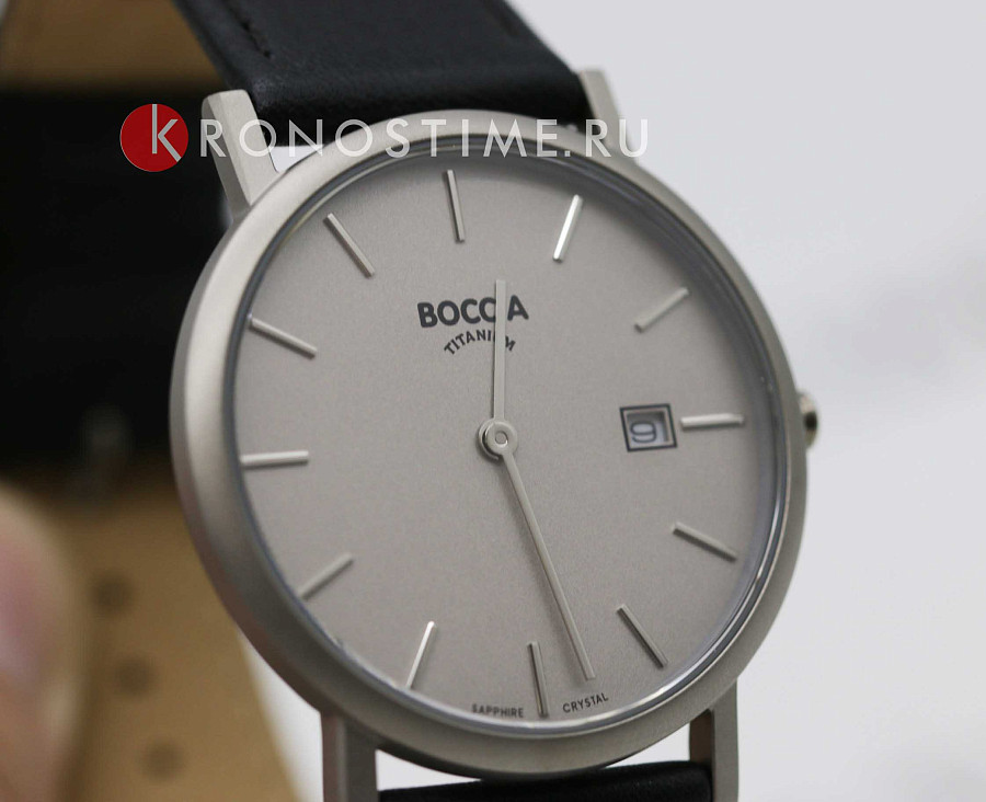 Часы Boccia Titanium Circle-Oval 3637-01 — серый, титан