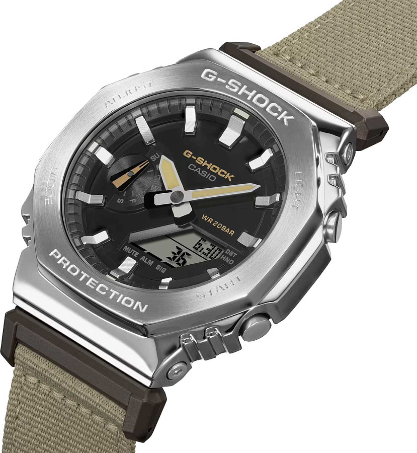 Часы Casio G-Shock GM-2100C-5ADR (GM-2100C-5A) — тканевый, мужские
