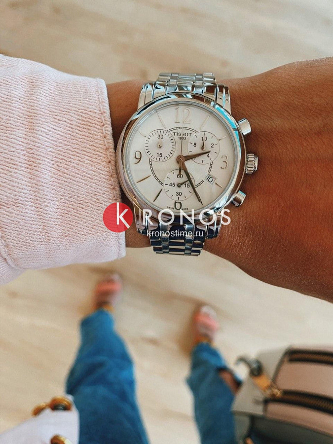 Часы Tissot Dressport T050.217.11.017.00 — белый, сталь металл