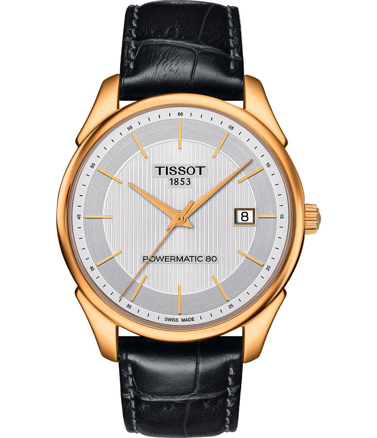 Часы Tissot Vintage Powermatic 80 18K Gold T920.407.16.031.00 — мужские, белый