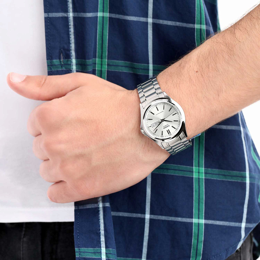 Часы Casio Collection MTP-1239D-7ADF (MTP-1239D-7A) — кварцевые, металл сталь