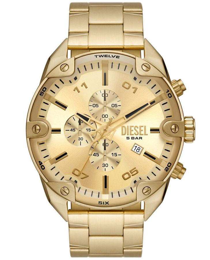 Часы Diesel Spiked DZ4608 — мужские, золотой