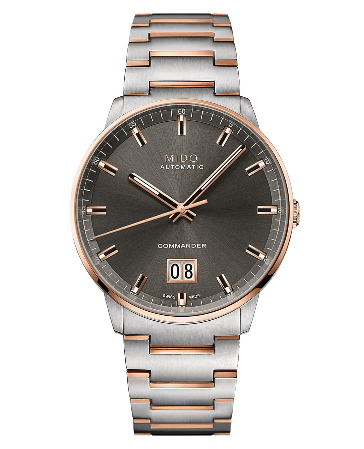 Часы Mido Commander Big Date M021.626.22.061.00 — мужские, антрацитовый