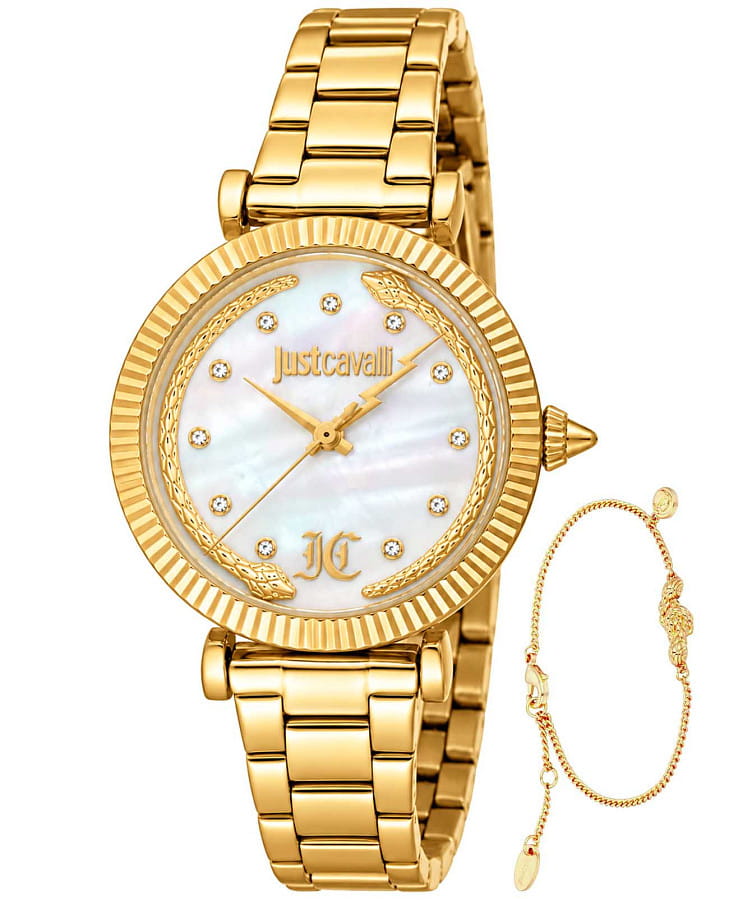 Часы Just Cavalli Lucente JC1L266M0155_SET — женские, перламутровый