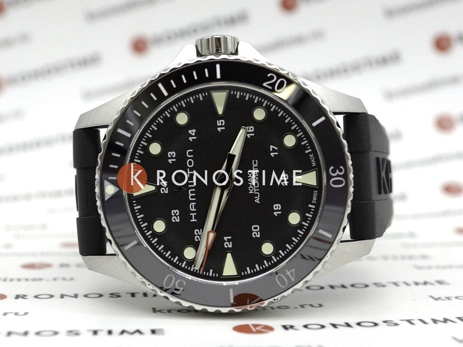 Часы Hamilton Khaki Navy Scuba Automatic H82515330 — механические, сталь металл
