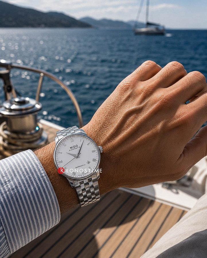 Часы Mido Baroncelli Gent M8600.4.26.1 — мужские, серебристый