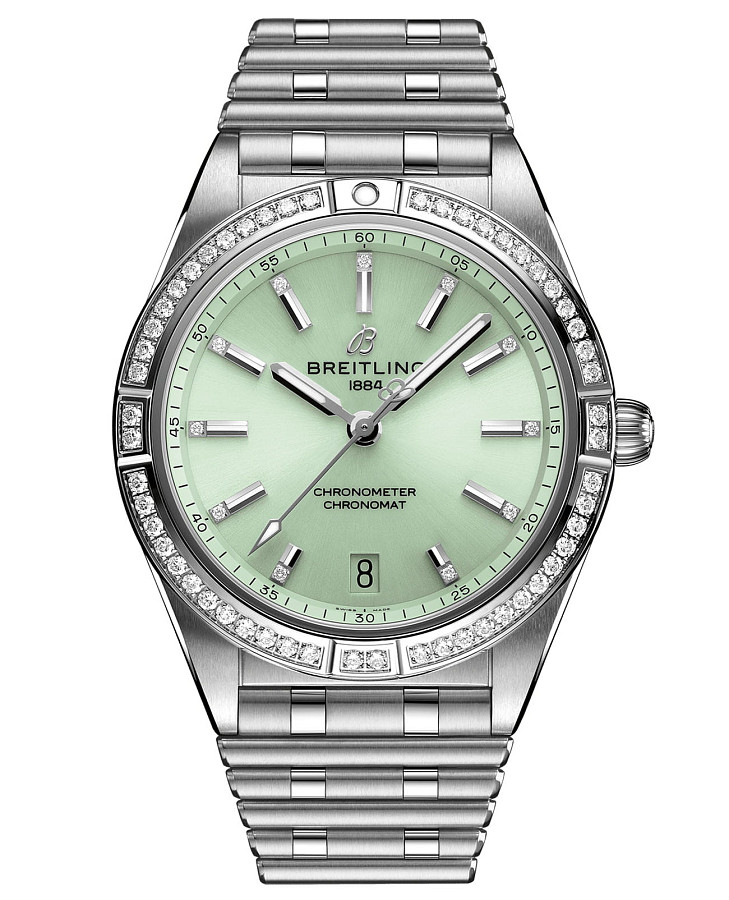 Часы Breitling Chronomat Automatic 36 A10380591L1A1 — женские, зеленый