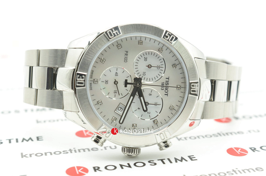 Часы Tissot PR 100 Sport Chic Chronograph T101.917.11.116.00 — Швейцария, кварцевые