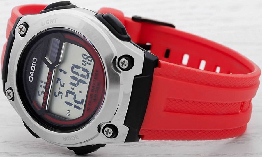 Часы Casio Collection W-211-4A — пластик, мужские