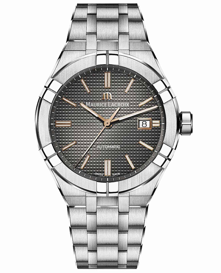 Часы Maurice Lacroix Aikon Automatic AI6008-SS002-331-1 — мужские, серый
