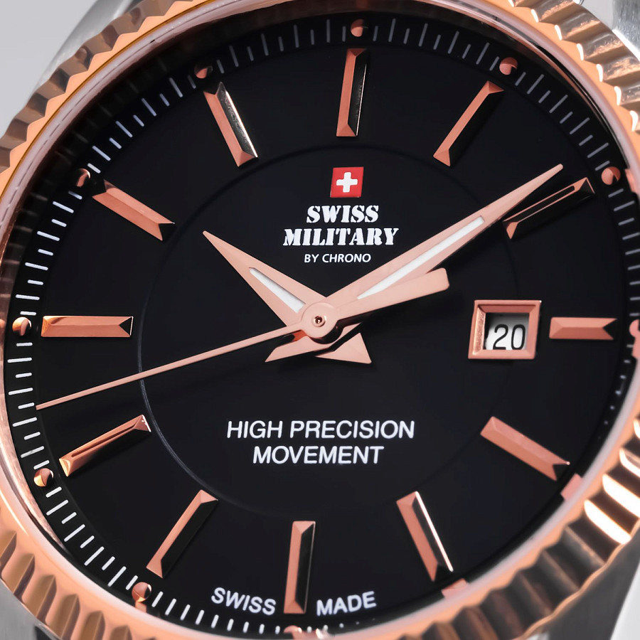 Часы Swiss Military by Chrono Сверхточные SM34066.06 — металл сталь, Швейцария