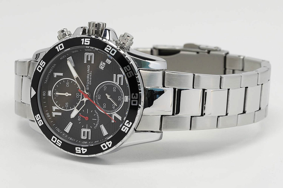 Часы Stuhrling Monaco 3957.1 — кварцевые, сталь металл