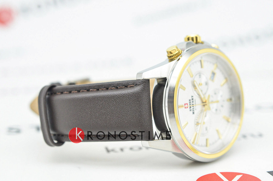 Часы Swiss Military by Chrono Sports Chronograph SM34107.15 — кожаный, мужские
