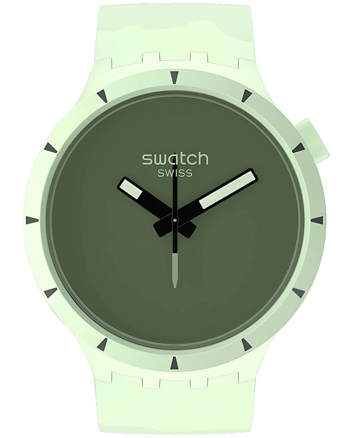 Часы Swatch Big Bold Bioceramic SB03G100 — мужские, зеленый