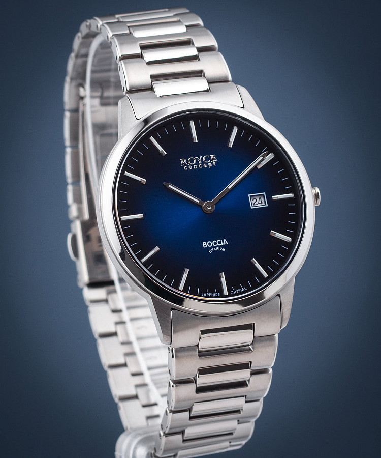 Часы Boccia Titanium 3658-02 — кварцевые, титан