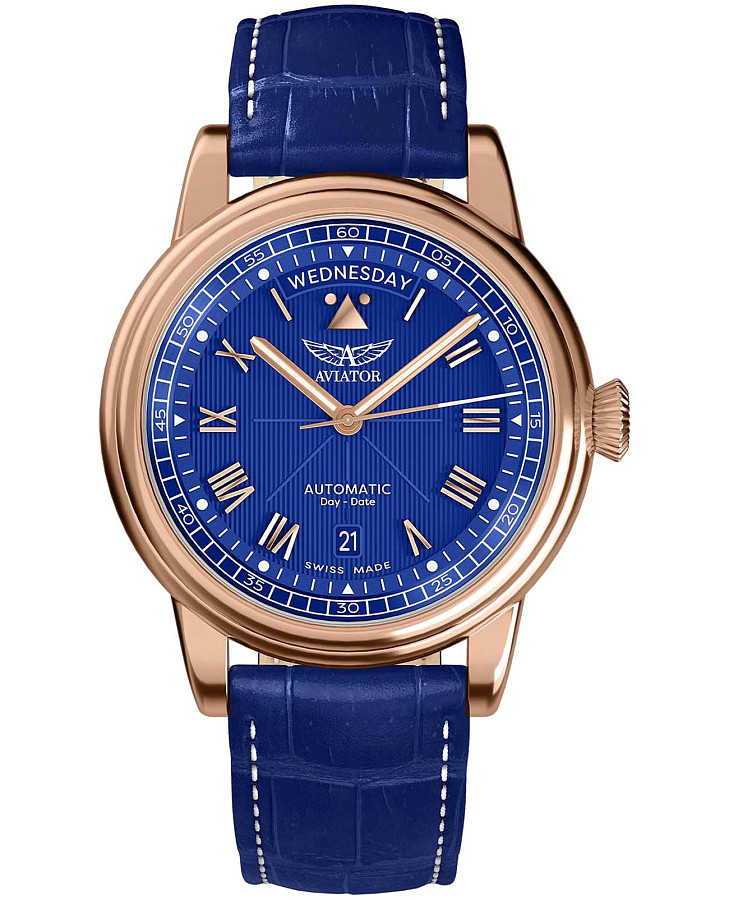 Часы Aviator Douglas Day-Date V.3.35.2.277.4 — мужские, синий