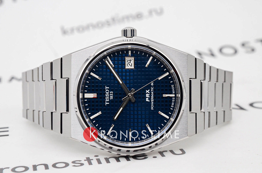 Часы Tissot PRX Powermatic 80 Titanium 38mm T137.807.44.041.00 — механические, титан