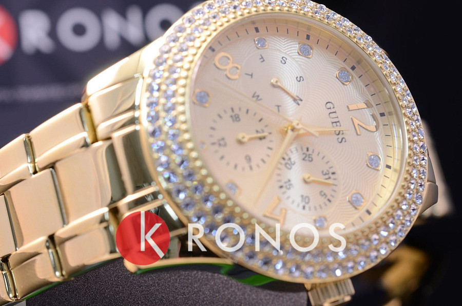 Часы Guess W1097L2 — кварцевые, металл сталь