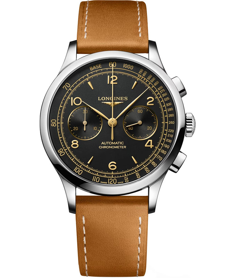 Часы Longines Record Collection L2.921.4.56.2 — мужские, черный