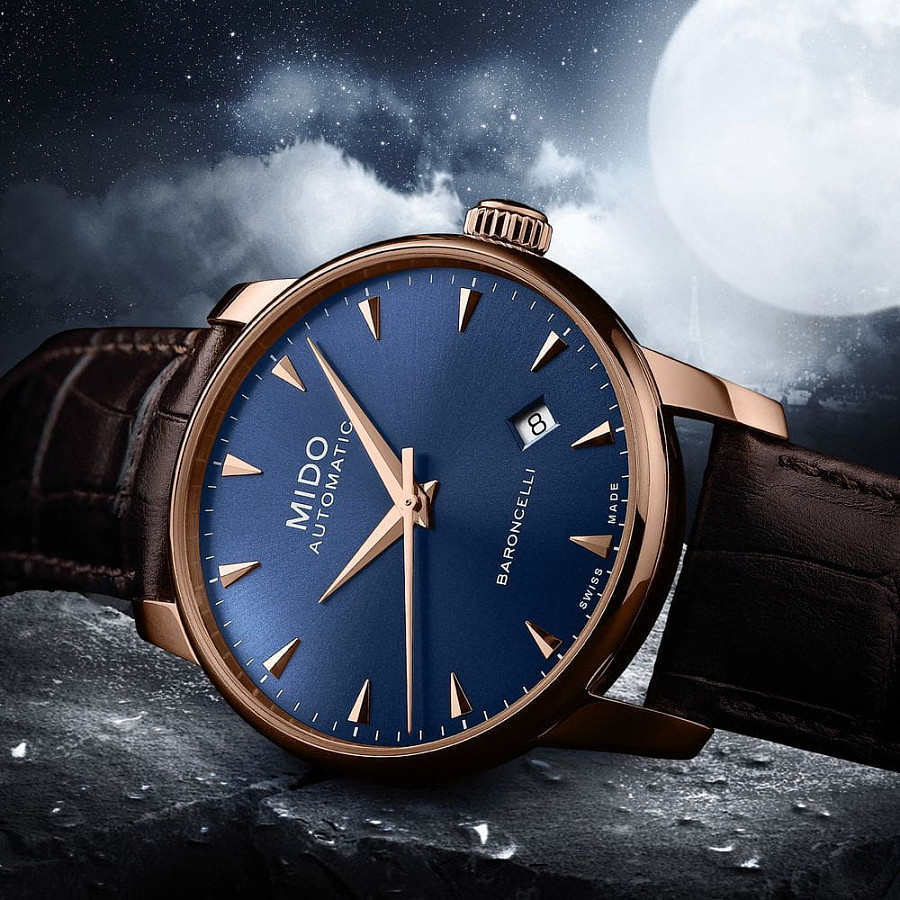 Часы Mido Baroncelli M8600.3.15.8 — металл сталь, Швейцария
