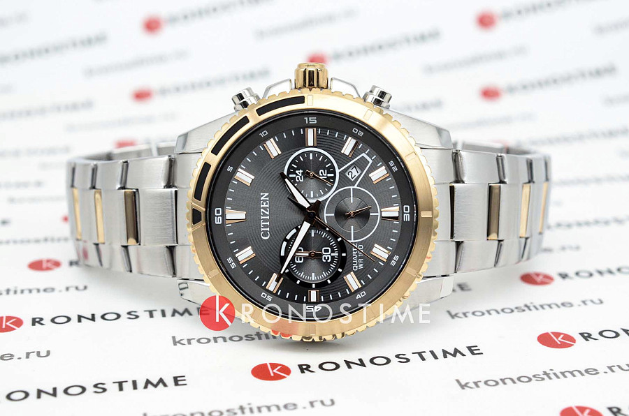 Часы Citizen Chronograph AN8204-59H — кварцевые, сталь металл
