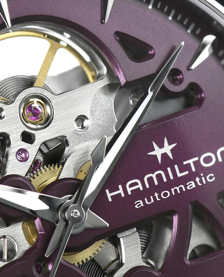 Часы Hamilton Jazzmaster Skeleton Lady Auto H32265801 — кожаный, женские